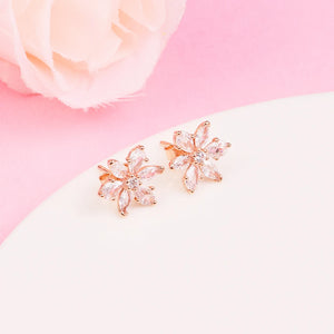 925 Silver Sparkling Herbarium Cluster Stud Earrings Women's Jewelry Brincos