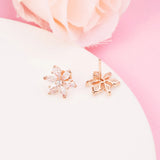 925 Silver Sparkling Herbarium Cluster Stud Earrings Women's Jewelry Brincos
