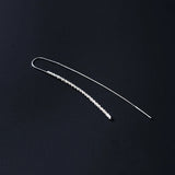 925 Silver Starry Drop Earrings Threader for Women