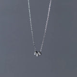 925 Silver Three Circles Choker Necklace for Women
