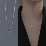 925 Silver Three Circles Choker Necklace for Women