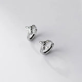 925 Sterling Silver Vintage Cross Hoop Earrings for Women Men