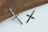 925 Silver Vintage Faith Cross Pendant Locomotive Necklace