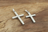 925 Silver Vintage Faith Cross Pendant Locomotive Necklace