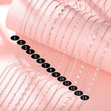 925 Silver Water-wave Snake Box Chain Necklace for Woman 40/45cm 0.7/0.8mm