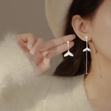 925 Silver Fritillaria Fishtail Earrings Wedding Party Gift