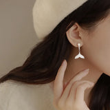 925 Silver Fritillaria Fishtail Earrings Wedding Party Gift