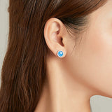 925 Sterling Silver Opal Earrings for Women