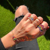 925 Silver Evil Eye Bracelet Chain Bohemia Bracelet for Women