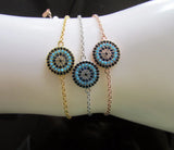 925 Silver Turkey Hamsa Evil Eye Charm Bracelet for Teens