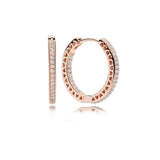 925 Silver Heart Crystal Earrings for Women Wedding Gift Jewelry
