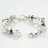 925 Sterling Silver Single X Lock European Bracelet Jewelry
