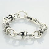 925 Sterling Silver Single X Lock European Bracelet Jewelry
