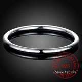 925 Sterling Solid Silver Bracelet Smooth Bangles For Women