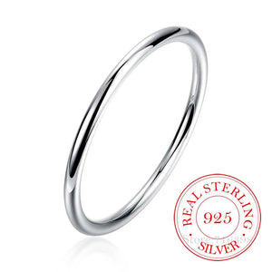925 Sterling Solid Silver Bracelet Smooth Bangles For Women