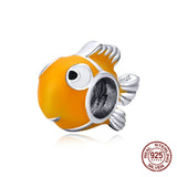 925 Silver Clownfish Charm for Bangle Bracelet DIY Jewelry