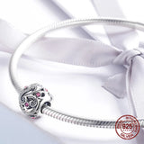 925 Silver Beads Bird Charm for Bangle Bracelet Necklace Pendant DIY