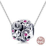 925 Silver Beads Bird Charm for Bangle Bracelet Necklace Pendant DIY