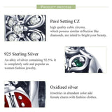 925 Silver Ladybug Zircon Flower Beads for Bracelet Necklace DIY