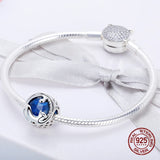 925 Silver Crystal Cat Charm for 3MM Beads Pendant