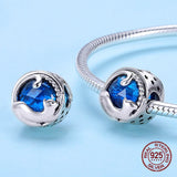 925 Silver Crystal Cat Charm for 3MM Beads Pendant