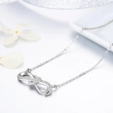 925 Silver Infinite Love Zircon Pendant Necklace