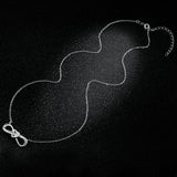925 Silver Infinite Love Zircon Pendant Necklace