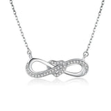 925 Silver Infinite Love Zircon Pendant Necklace