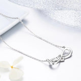 925 Silver Infinite Love Zircon Pendant Necklace