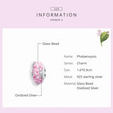 925 Silver Pink Crystal Beads Pendant for 3MM Bracelet Charm