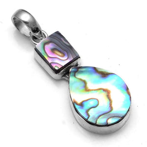 Abalone Shell Pendant 925 Sterling Silver 44.7mm