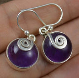 Amethyst 925 Sterling Silver Earrings 26.8 mm AE2545