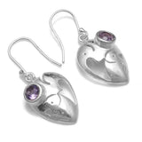 Amethyst 925 Sterling Silver Earrings 35.9 mm