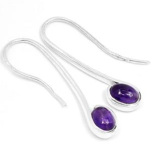Amethyst Earrings 925 Sterling Silver 38mm ER2335A
