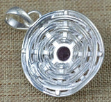 Amethyst Pendant 925 Sterling Silver 35.5mm