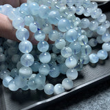 Aquamarines Bracelet Natural Beads Elastic Rope Healing Crystal
