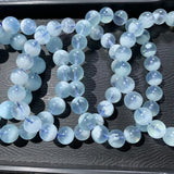 Aquamarines Bracelet Natural Beads Elastic Rope Healing Crystal