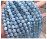 5A Aquamarine Loose Bead Stone for DIY Jewelry Making