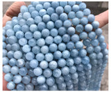 5A Aquamarine Loose Bead Stone for DIY Jewelry Making