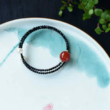 Spinel Bead Bracelet Freshwater Pearl National Style Pray Yoga Bless Chakra