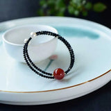 Spinel Bead Bracelet Freshwater Pearl National Style Pray Yoga Bless Chakra