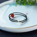 Spinel Bead Bracelet Freshwater Pearl National Style Pray Yoga Bless Chakra