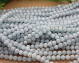 Aquamarine Gemstone Loose Beads 6mm Bracelets Necklaces DIY Crystal