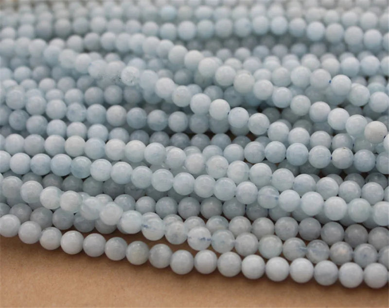 Aquamarine Gemstone Loose Beads 6mm Bracelets Necklaces DIY Crystal