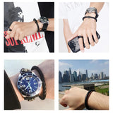 Braided Leather Bracelet Magnetic Clasp Bangle BB0251
