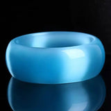 Cat Eye Bangle Bracelet Opal Gemstone Jewelry