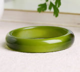 Green Cat Eye Opal Bangle for Women
