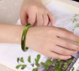 Green Cat Eye Opal Bangle for Women