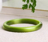 Green Cat Eye Opal Bangle for Women