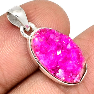 COBALT DRUZY Pendant 925 Sterling Silver 26.7 mm